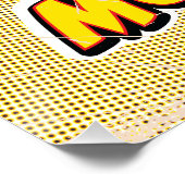 Poster Carte du Maroc illustrée par Pop Art (Coin)