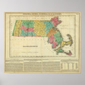 Poster Carte Du Massachusetts (Devant)