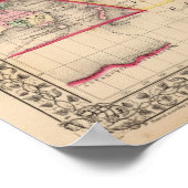 Poster Carte du Mercator mondial par Mitchell (Coin)