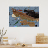 Poster Carte du métal (deuxième édition) (Cuisine)