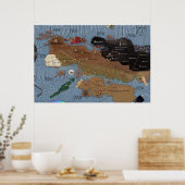 Poster Carte du métal (première édition) (Cuisine)