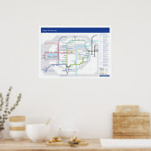 Poster Carte du métro Angkor Temple (Cuisine)