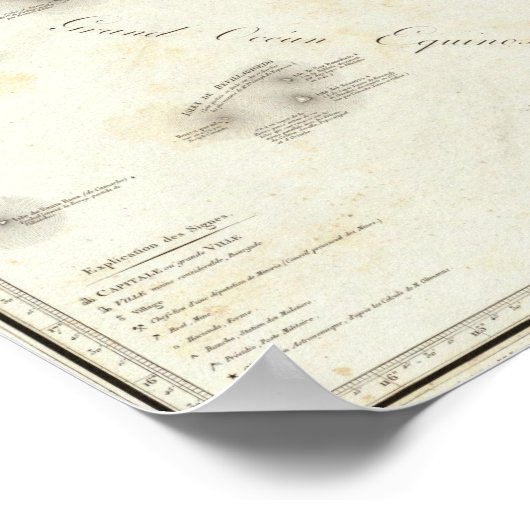 Poster Carte du Mexique (Coin)