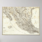 Poster Carte du Mexique (Devant)