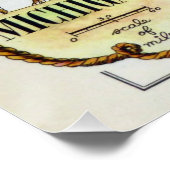 Poster Carte du Michigan des années 1940 (Coin)