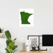 Poster Carte du Minnesota 2 (Bureau à domicile)