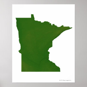 Poster Carte du Minnesota 2