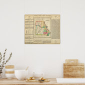 Poster Carte Du Missouri (Cuisine)
