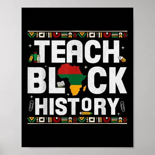 Poster Carte du Mois de l'Histoire Noire Enseigner Fierté (Devant)