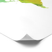 Poster Carte du monde (Coin)