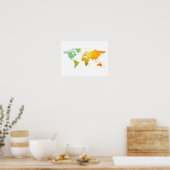 Poster Carte du monde (Cuisine)