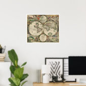 Poster Carte du monde (Bureau à domicile)