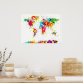 Poster Carte du monde (Cuisine)