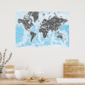 Poster Carte du monde (Cuisine)