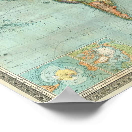 poster carte du monde (Coin)