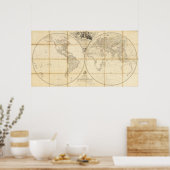 Poster Carte du monde (Cuisine)