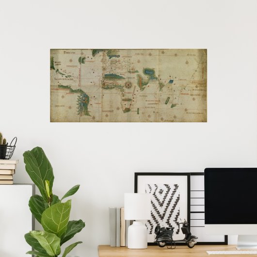 Poster Carte du monde (Bureau à domicile)