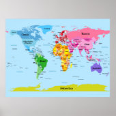 Poster Carte du monde (Devant)