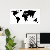 Poster Carte du monde (Bureau à domicile)