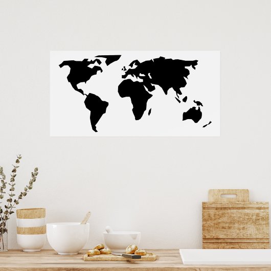 Poster Carte du monde (Cuisine)