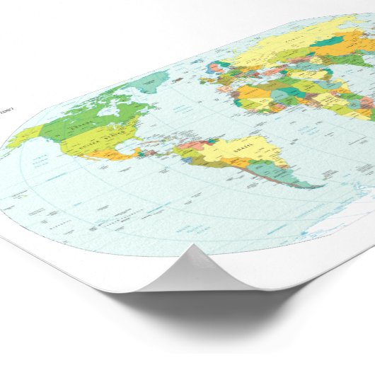 Poster Carte du monde (Coin)