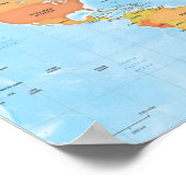 Poster Carte du monde (Coin)