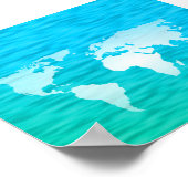 Poster Carte du monde (Coin)