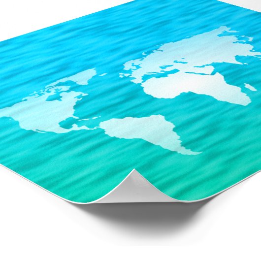 Poster Carte du monde (Coin)