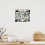 Poster Carte du monde (Cuisine)