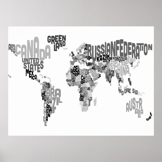 Poster Carte du monde (Devant)