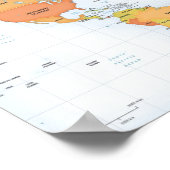 Poster Carte du monde (Coin)