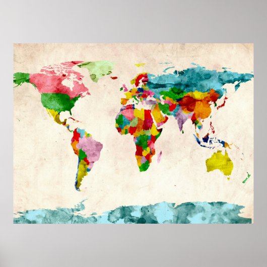 Poster Carte du monde (Devant)