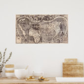 Poster Carte du monde | 1507 (Cuisine)