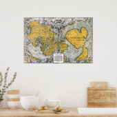 Poster Carte du monde 1531 (Cuisine)
