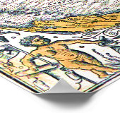 Poster Carte du monde 1531 (Coin)