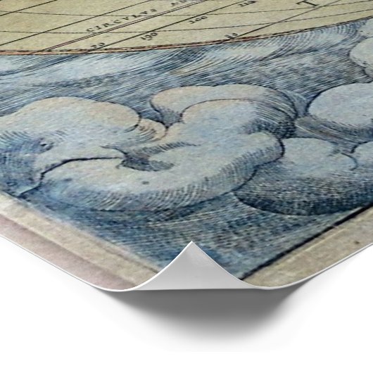 Poster Carte du monde 1572 (Coin)