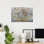 Poster Carte du monde 1572 (Bureau à domicile)