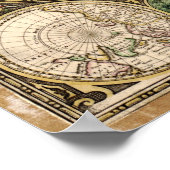 Poster Carte du monde 1660 (Coin)