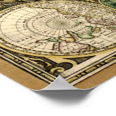 Poster Carte du monde 1660 par Frederick de Wit (Coin)