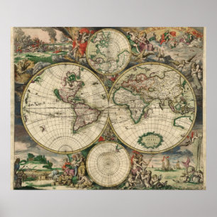 Poster Carte du monde - 1689