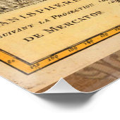 Poster Carte du monde 1700s Antique Continents (Coin)