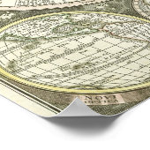 Poster Carte du monde | 1744 (Coin)