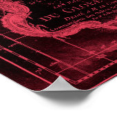 Poster Carte du monde (1778) Rouge noir et clair (Coin)