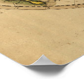 Poster Carte du monde 1795 (Coin)