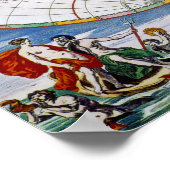 Poster CARTE DU MONDE, 17ème SIÈCLE (Coin)