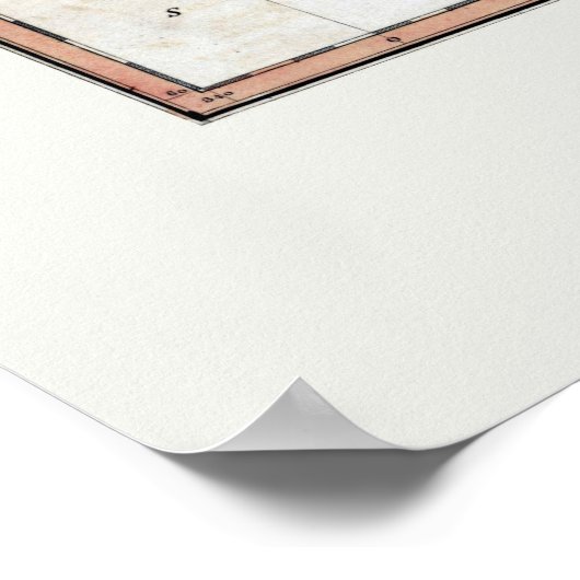 Poster Carte du monde 1817 (Coin)