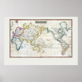 Poster Carte du monde 1817 (Devant)