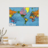 Poster Carte du monde 1942 (Cuisine)