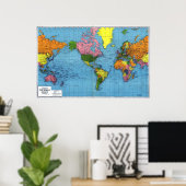 Poster Carte du monde 1942 (Bureau à domicile)