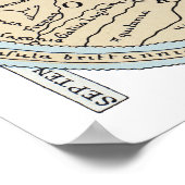 POSTER CARTE DU MONDE 2E SIÈCLE (Coin)